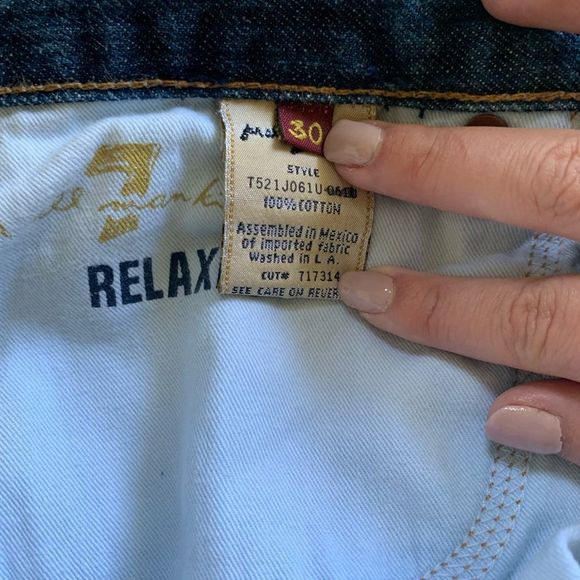 7 For All Mankind Relaxed Fit Men's Jeans Size 30 Dark Wash - Picture 4 of 4